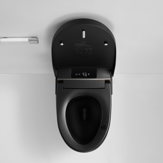 690x395x490mm One Piece Intelligent Electric Smart Toilet Automatic Instant Heating Matt Black